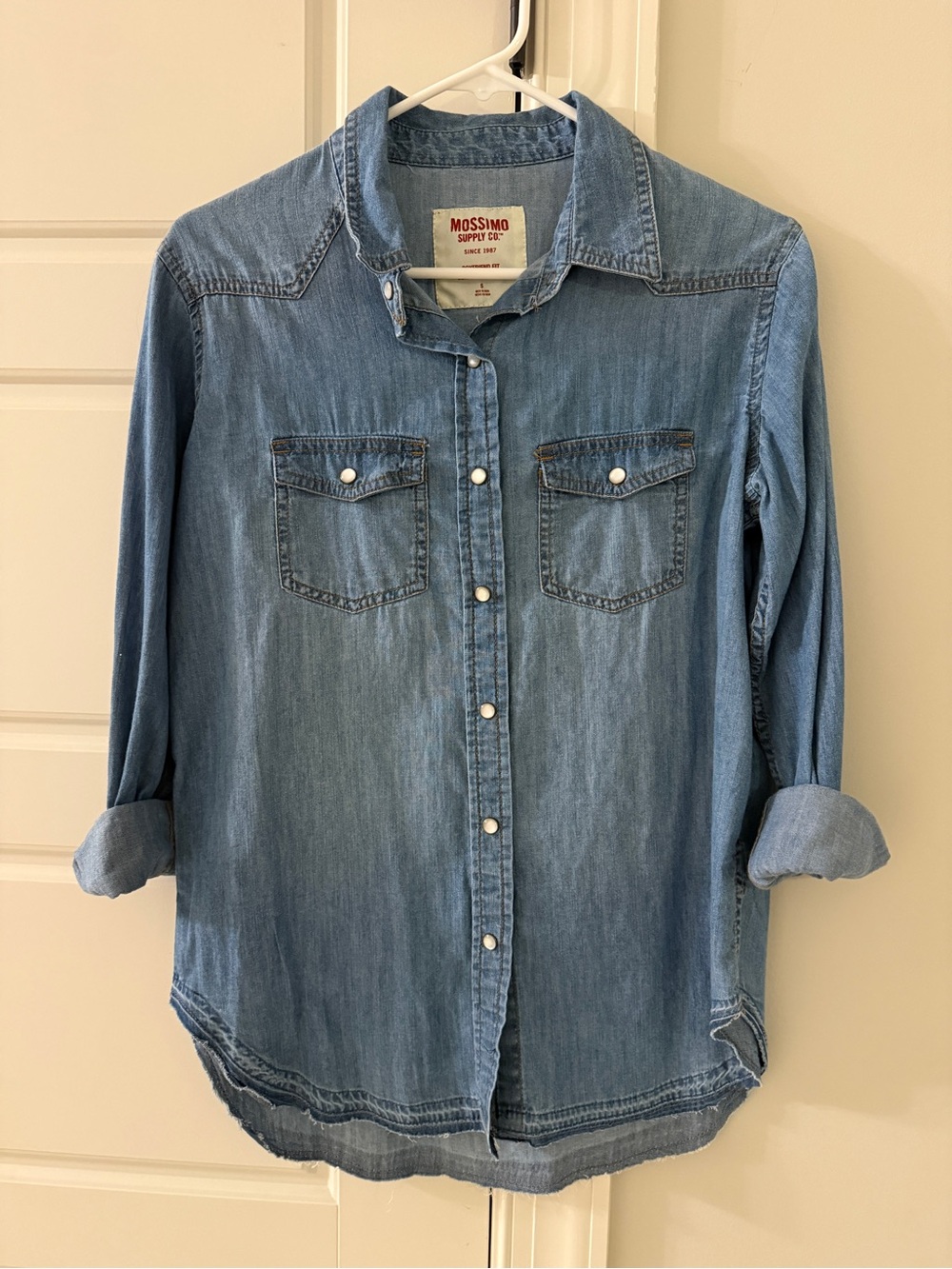 Mossimo Supply Co. Medium Blue Denim Shirt